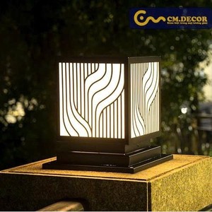 CMDecor DTC02 LED Garden Gate <b>Post</b> <b>Light</b> Aluminum and Glass Pillar Lamp with IP33 Rating Pure White Semi Flush Mount - Product Image 4
