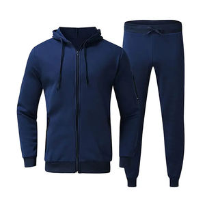 Nuevo Conjunto Deportivo Informal de Invierno para Hombre, Conjunto de 2 Piezas de Felpa, Pantalones Deportivos Apilados, Transpirables, de Secado Rápido, 100% Algodón - Product Image 6