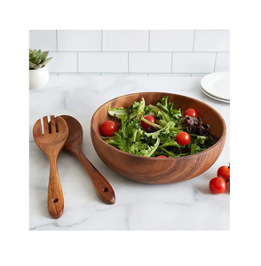 Vente directe d'usine, bol à salade jetable en bois naturel, fait à la main, écologique, style américain, best-seller - Product Image 1