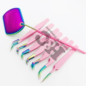 Mirror Eyelash Heart Square Round Kitty Lip Butterfly Shape Mirror Pink Color Coated Stainless Steel Eyelash Mirror Lash Tools - Product Image 6