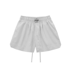 Custom Logo Summer <b>Shorts</b> for Men <b>Women</b> Pastel Striped Breathable Oxford Cotton Fabric Embroidered Streetwear Made in Vietnam - Product Image 4