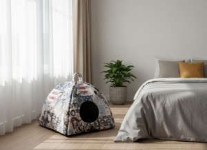 Nichoir pour animaux de compagnie en tissu Oxford 46x46x45 cm pour vos bien-aimés animaux - Product Image 3
