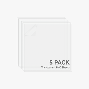 Transparent <b>Plastic</b> <b>PVC</b> <b>Sheet</b> 0.3mm 300x300mm Pack of 5 YF001 for Crafting Use - Product Image 1
