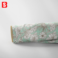 Tissu en coton léger de haute qualité personnalisé, imprimé numériquement avec un motif floral, popeline biologique confortable pour chemise et robe pour femmes