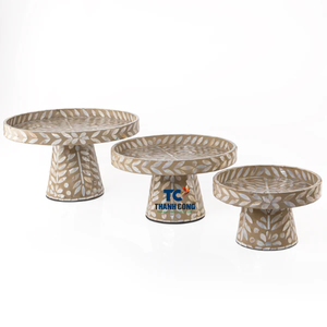 Support de gâteau incrusté de nacre fait à la main et plateaux de service articles décoratifs de prix usine pour le Ramadan Eid 2025 - Product Image 2