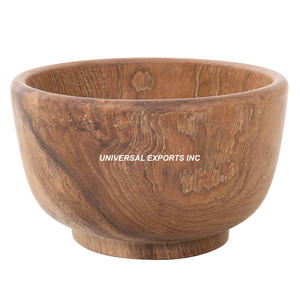 Tazón de Madera Ecológico de Lujo para Servir Ensaladas y Chocolate, Diseño Personalizado, Hecho a Mano, Venta al por Mayor para Bodas - Product Image 3