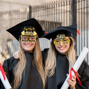 Graduation Photo Booth Paper Glasses Decorations <b>for</b> 2026 <b>Party</b> School Event Supplies - Product Image 4