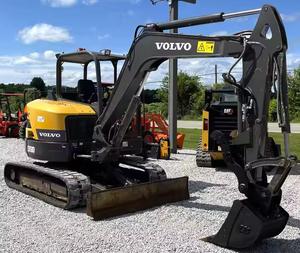 Excavadora Volvo ECR58D Midi bastante usada, motor diésel de 49 HP, ROPS abierto, asiento de suspensión de hoja de relleno hidráulico a la venta - Product Image 2