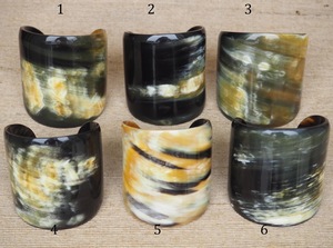Bracelets en corne de buffle naturelle, fabrication artisanale de bijoux en corne de buffle - Product Image 2