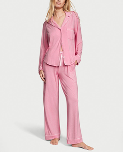 Conjunto de Pijama de Satén para Mujer, Elegante y Cómodo, Dos Piezas - Product Image 1