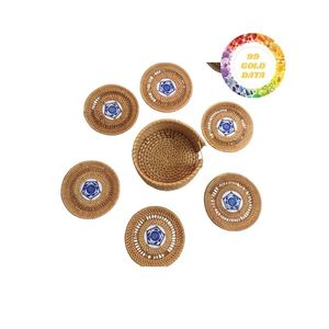 Round Handwoven Rattan <b>Dinner</b> Plate Charger Rattan Charger Plate With Superior Texture And Smooth Finish Ideal For Hotel - Product Image 5