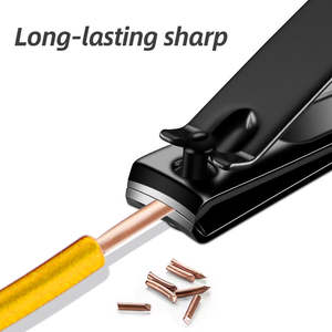 Ensemble professionnel de manucure et pédicure 9 pièces noir en acier inoxydable avec étui en cuir à fermeture éclair 2026 - Product Image 3