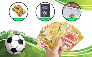 Cartes <span class=keywords><strong>de</strong></span> collection <span class=keywords><strong>de</strong></span> football <span class=keywords><strong>de</strong></span> haute qualité, cartes <span class=keywords><strong>de</strong></span> joueurs vedettes, cartes à thème <span class=keywords><strong>de</strong></span> ligue, cartes en PVC colorées avec pelliculage métallisé, imperméables - Product Image 3