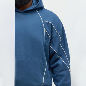 Ensemble survêtement en molleton de coton d'hiver de haute qualité personnalisé pour hommes, sweat-shirt à capuche oversize, pantalon de survêtement ample - Product Image 4