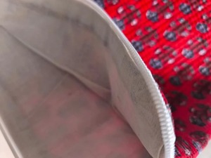 Precioso duradero Vintage rojo Floral bloque de mano algodón acolchado impermeable ligero portátil manga negocios Protector para oficina - Product Image 2