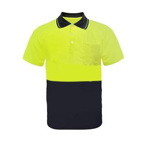 Free Sample High Visibility Custom Safety Clothing Fluorescent Yellow Orange Reflective Work <b>Polo</b> <b>Shirt</b> - Product Image 5