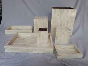 Ensemble de salle de bain en résine de luxe de qualité supérieure, quatre pièces avec savon pour salles de bain à domicile - Product Image 3