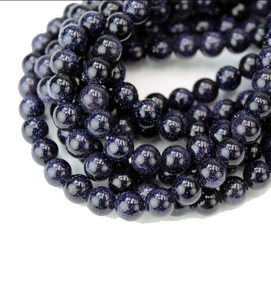 Natural Crystal Necklace Smooth Blue Goldstone <b>Beads</b> Polished <b>Red</b> Stone Jewelry Loose Strand Wholesaler Gemstone for Healing - Product Image 4