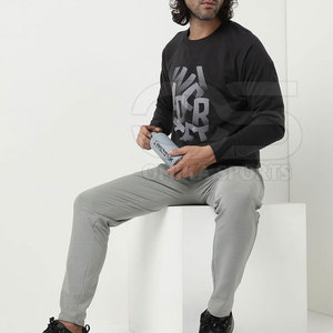 Men Sweatshirt Oversized Drop Shoulder Pullover Style <b>Long</b> <b>Sleeve</b> Street Fashion <b>Top</b> <b>Black</b> Color Men Winter Sweatshirt - Product Image 6