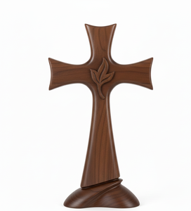 Décoration religieuse chrétienne murale en bois massif de haute qualité, faite à la main, forme personnalisée pour l'intérieur de l'église - Product Image 1