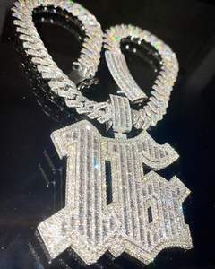 ABP All Bout Paper BIG Luxury Diamond Pendant, Silver-Rose Pendant, Gift for Him, Iced Out Pendant Hip Hop Style Pendant for Man - Product Image 6