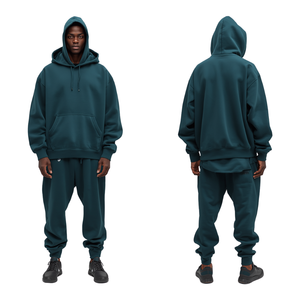 Best Selling Heavyweight Cotton Hoodie <b>Jogger</b> Sweatsuit Premium Relaxed Fit Custom Clothing Factory - Product Image 2