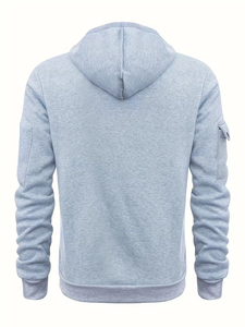 Top Trending 1/4 Custom Fleece Half Zip Sudadera con capucha Hombres Jumper High Quarter Zip up Hoodies Hombres Streetwear OEM Hoody Proveedor - Product Image 5