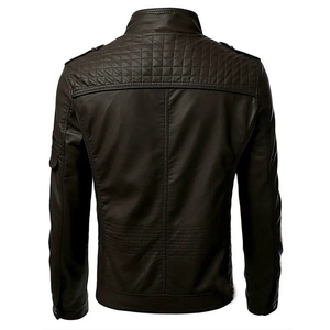 Veste en cuir tendance style vintage au meilleur prix personnalisée High Street stylée pour hommes - Product Image 2