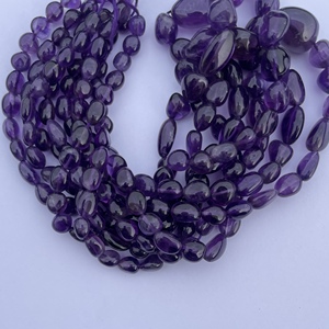 Cuentas de Amatista Africana Natural de 6mm y 14mm, Suaves y Pulimentadas, Grado AAA, Hechas a Mano en India, Certificadas por IGI, para Joyería - Product Image 1