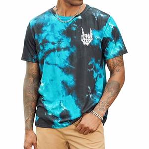 เสื้อยืดแขนสั้นปักลายสำหรับผู้ชายไซส์ปกติระบายอากาศได้ดีใส่เล่นกีฬาฤดูร้อน - Product Image 1