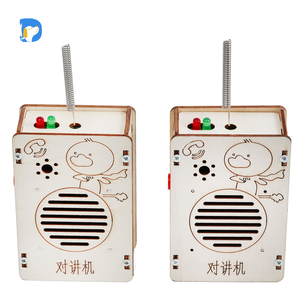DIY Walkie Talkie Radio Juguete Madera <span class=keywords><strong>STEM</strong></span> Ciencia Educación para 7-9 años - Product Image 2