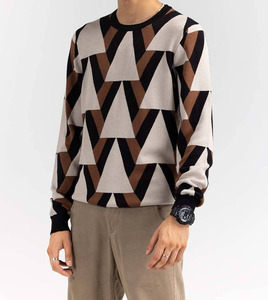 2025 surdimensionné hommes mode pull pull personnalisé à manches longues tricoté col en V grande taille hiver saison accessoire - Product Image 4