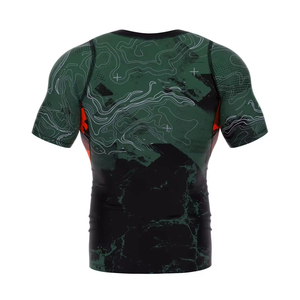 Top Qualité Plain Pas Cher Rash Guard Logo Personnalisé Rash-guard Tissu Extensible Demi Manches Compression Gym Chemises - Product Image 2