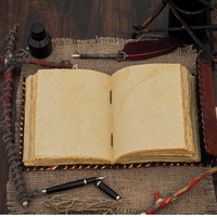 Carnet Grimoire Wiccan Fait Main, Livre de Formules Vierge, Couverture en Cuir Vintage, Livre de Prières Pagan, Cahier de Dessins Occultes, Cadeau Spirituel