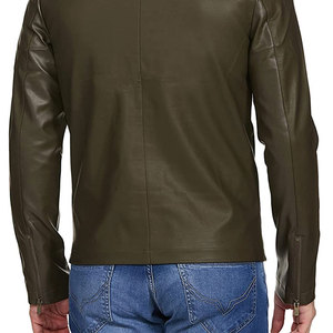 <b>Top</b> Manufacturer Winter Men's <b>Leather</b> Jacket Canvas Waterproof Breathable Eco-Friendly <b>High</b> Quality Customizable Design - Product Image 6