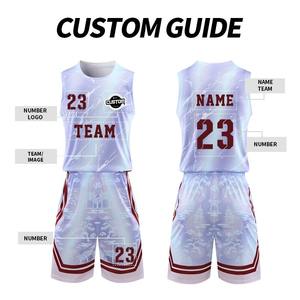 Venta al por mayor nuevo equipo en blanco Laker baloncesto Jerseys transpirable diseñar su propio baloncesto uniforme traje hecho conjuntos - Product Image 4