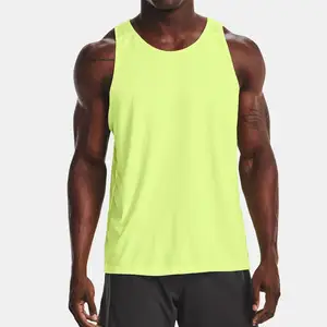 Özel Logo pamuk polyester erkekler spor salonu için üst giyim toptan erkekler hızlı kuru Tank Top kolsuz sıkıştırma gömlek