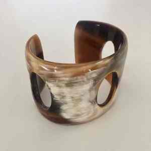 Brazaletes de cuerno de búfalo hechos a mano de primera calidad 100% Técnica pulida ecológica - Product Image 4