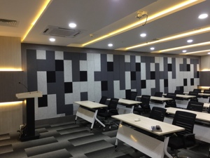 100% PET Polyester 12MM Panneau mural acoustique Matériau insonorisé pour usage commercial résidentiel et de bureau - Product Image 2