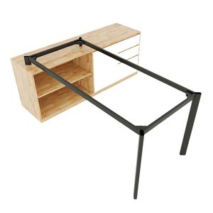 Pieds de table ovales Concept 160x80 pour armoires, design minimaliste, assemblage requis - HCOC019 - Product Image 2