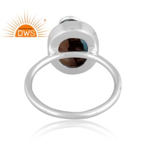 Meilleures ventes Bague empilable en argent sterling Mojave, cuivre, opale rose, turquoise, pierres précieuses, fabricant de bijoux personnalisé - Product Image 5