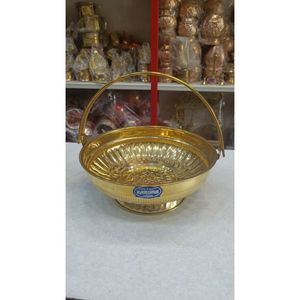 Newest Design Decorative Metal <b>Wire</b> <b>Storage</b> <b>Basket</b> With Gold Plated Finishing Round Shape For Home Decoration - Product Image 4