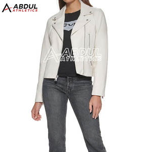 Chaqueta de Cuero para Mujer con Cuello Alto y Color Sólido, Diseño y Talla Personalizados - Product Image 4