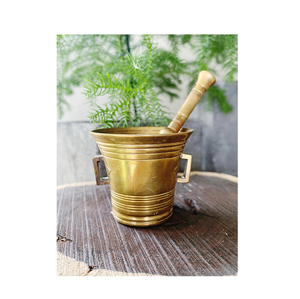 ครกทองเหลือง & สากสำหรับใช้เครื่องเทศในครัว - Product Image 4