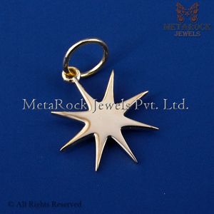 Colgante de estrella de oro de 14k para mujer, joyería unisex, nuevo diseño, regalo para su simple, colgante de estrella - Product Image 5