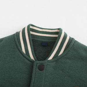 Chaqueta de béisbol universitaria personalizable para hombre, alta calidad, 100% algodón, cuello levantado de un solo pecho, bordado de estilo universitario de invierno - Product Image 2