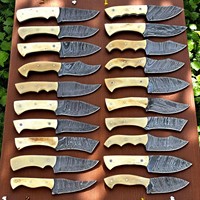 Couteau de chasse utilitaire de haute qualité en acier Damas, fabriqué à la main, style européen, manche en os de chameau, service OEM disponible
