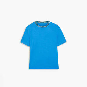 เสื้อยืดผ้าถักแจ็คการ์ดคอลูกเรือสำหรับผู้ชายและชุดลำลอง - Product Image 1