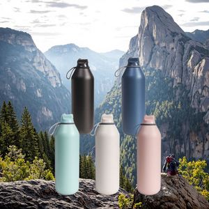 Bouteilles d'eau en métal personnalisées en gros, thermos en acier inoxydable 1000 ml, gourde isotherme pour eau froide et chaude - Product Image 1