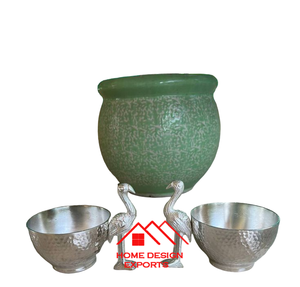 Plato decorativo con forma de chapado en oro de tendencia para boda y fiesta plato de hoja de aluminio chapado en oro 2025 - Product Image 5